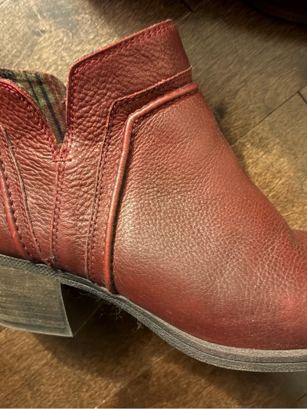 Cobb Hill by New Balance Women's Red Leather Ankle Booties - Picture 4 of 7